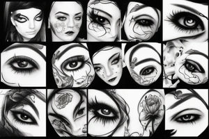 missing her, sad, eye; depressed, beautiful tattoo idea