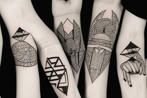 A Family with two boys tattoo idea