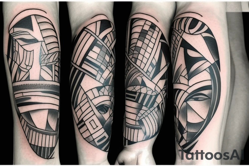 A Family with two boys tattoo idea