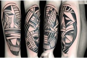 A Family with two boys tattoo idea