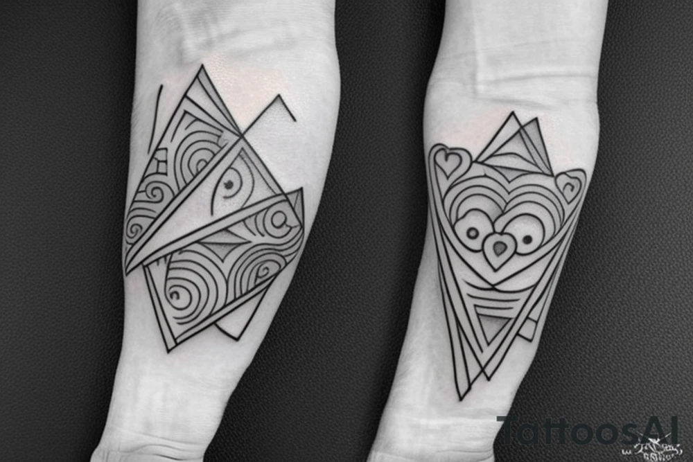 Small tatto on the triceps showing a mindfulness and love to the family. tattoo idea