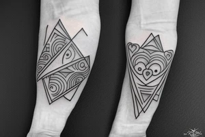 Small tatto on the triceps showing a mindfulness and love to the family. tattoo idea