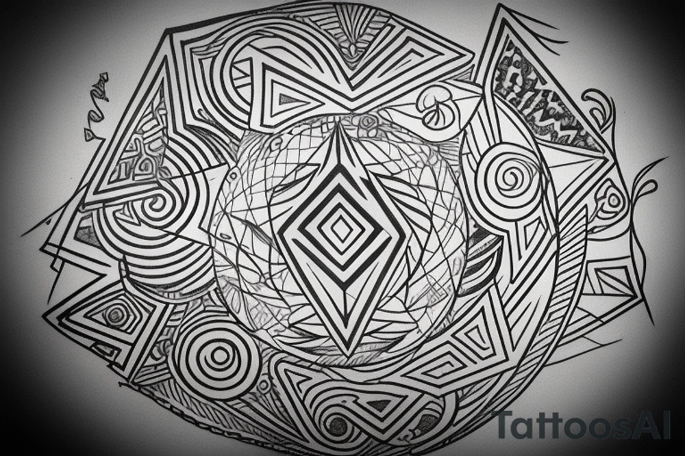 mindfulness and harmony mixed with delta symbol that represents contant change in life. tattoo idea