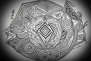 mindfulness and harmony mixed with delta symbol that represents contant change in life. tattoo idea