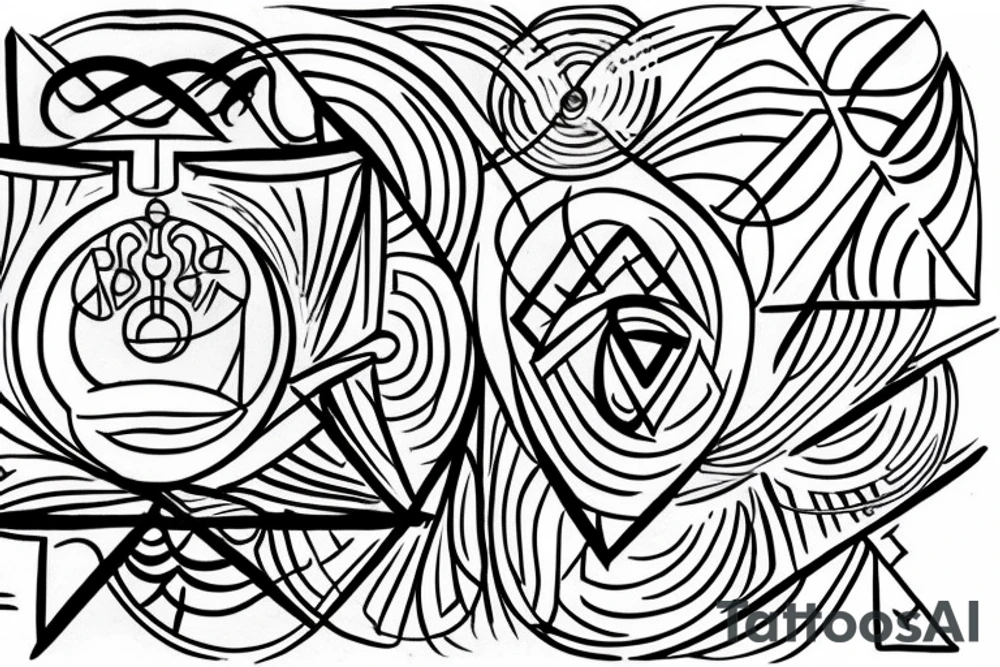 mindfulness and harmony mixed with delta symbol that represents contant change in life. tattoo idea