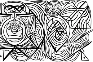 mindfulness and harmony mixed with delta symbol that represents contant change in life. tattoo idea
