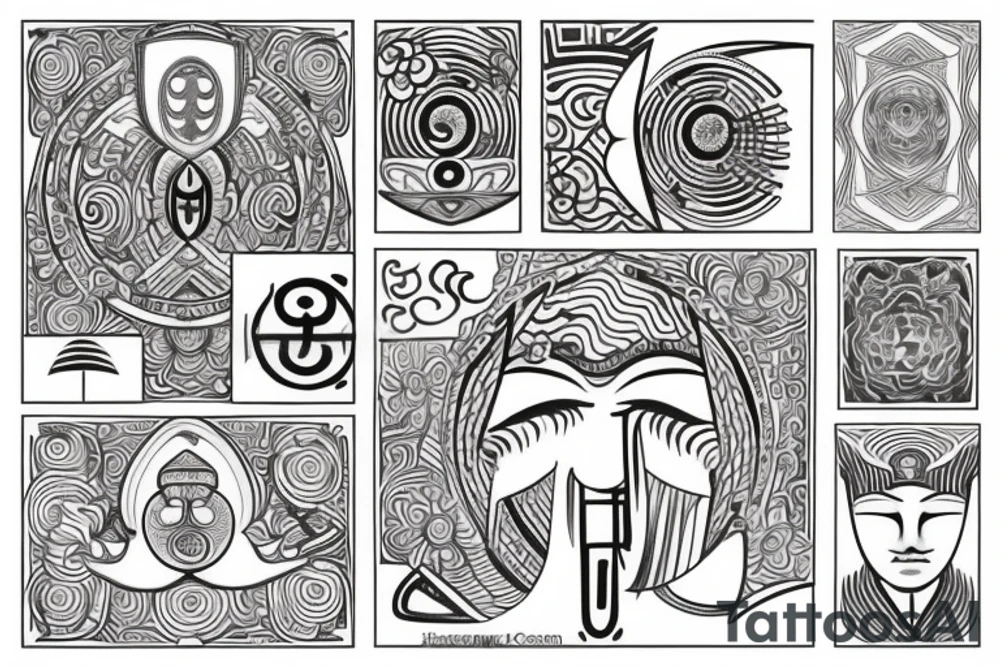 mindfulness and harmony mixed with delta symbol that represents contant change in life. tattoo idea