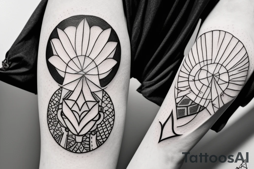 mindfulness and harmony mixed with delta symbol that represents contant change in life. tattoo idea