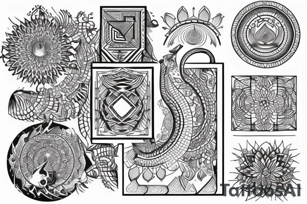 mindfulness and harmony mixed with delta symbol that represents contant change in life. tattoo idea