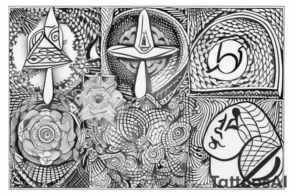 mindfulness and harmony mixed with delta symbol that represents contant change in life. tattoo idea