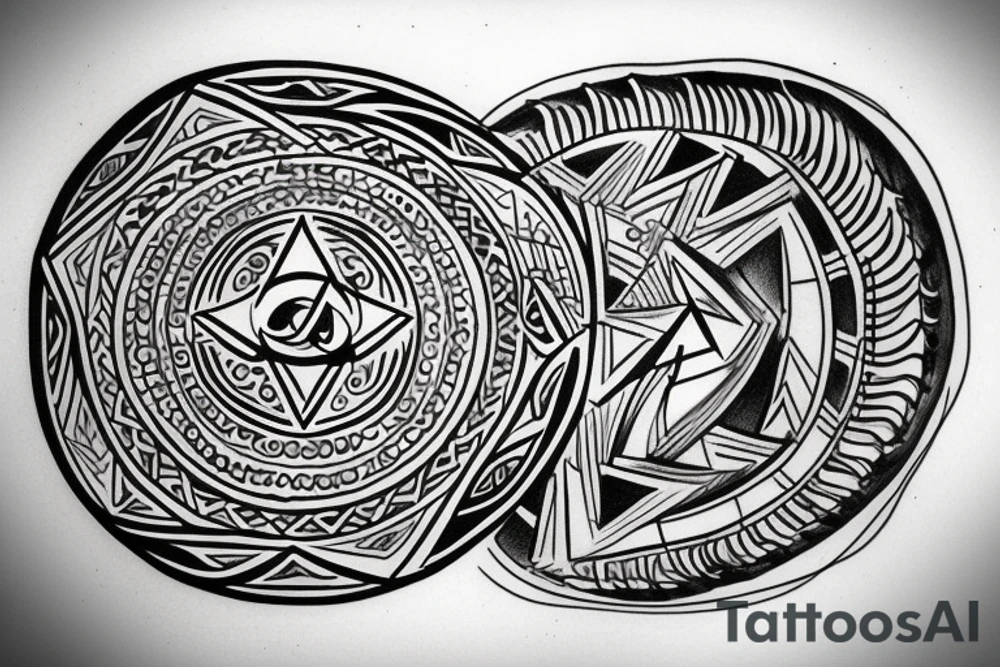 mindfulness and harmony mixed with delta symbol that represents contant change in life. tattoo idea