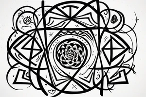 mindfulness and harmony mixed with delta symbol that represents contant change in life. tattoo idea