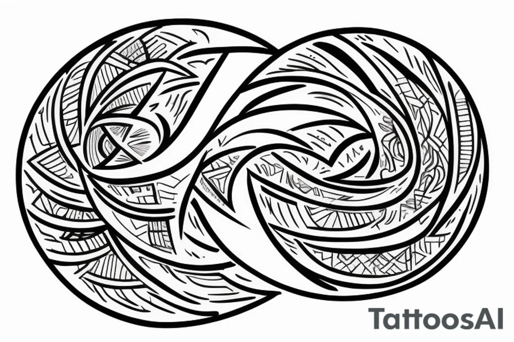 mindfulness and harmony mixed with delta symbol that represents contant change in life. tattoo idea