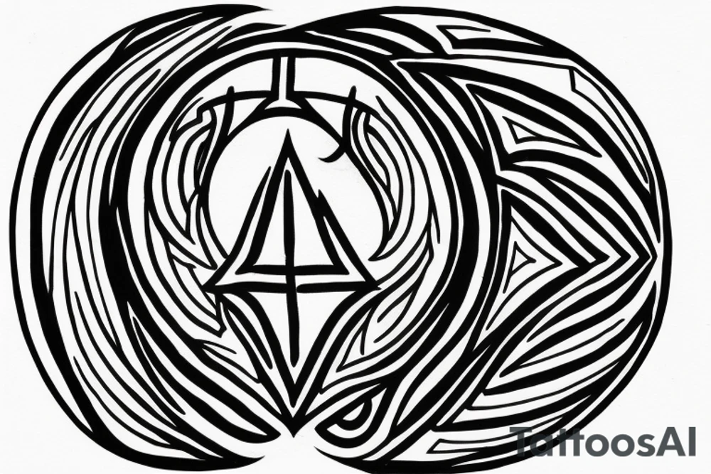 mindfulness and harmony mixed with delta symbol that represents contant change in life. tattoo idea