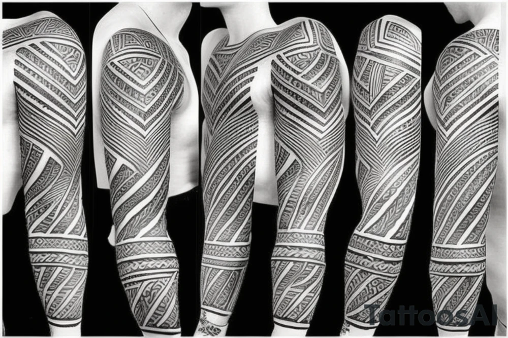 Tribal half sleeve tattoo idea