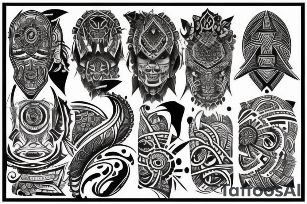 Tribal half sleeve tattoo idea
