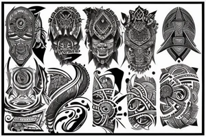 Tribal half sleeve tattoo idea