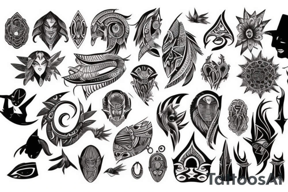 Tribal half sleeve tattoo idea