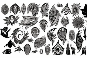 Tribal half sleeve tattoo idea
