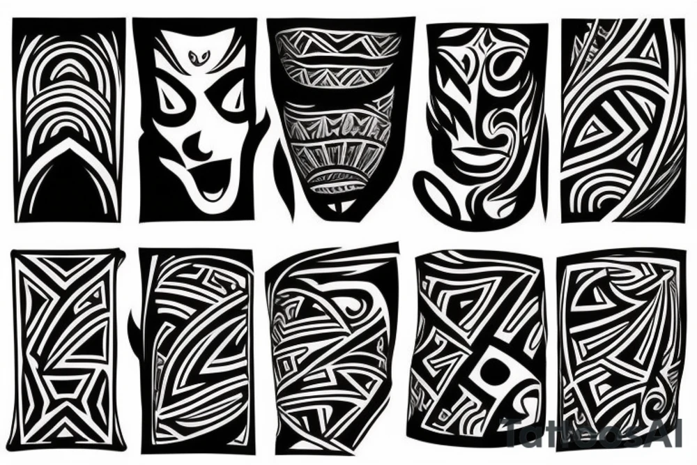 Tribal half sleeve tattoo idea