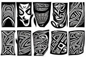 Tribal half sleeve tattoo idea