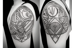 mindfulness and harmony mixed with delta symbol that represents contant change in life. tattoo idea