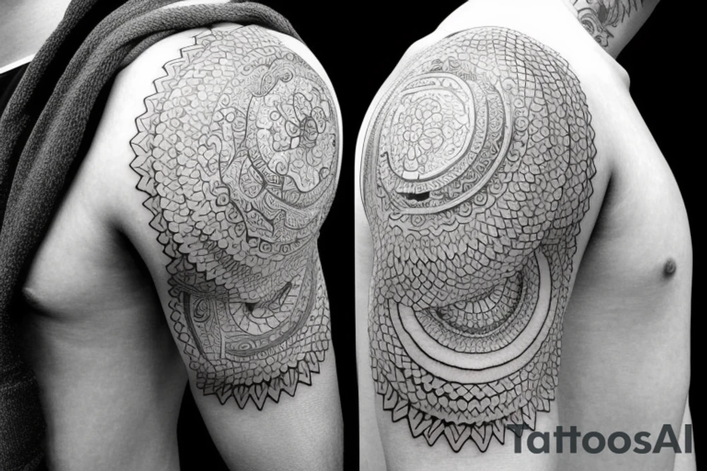 mindfulness and harmony for a triceps tattoo idea