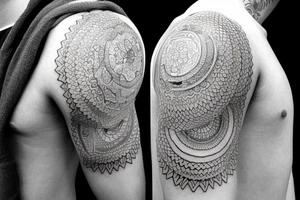 mindfulness and harmony for a triceps tattoo idea