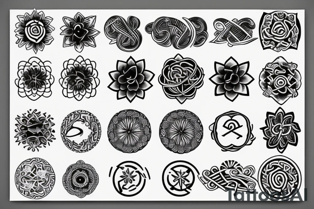 minimalistic symbol of mindfulness and harmony tattoo idea
