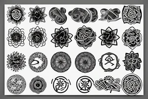 minimalistic symbol of mindfulness and harmony tattoo idea