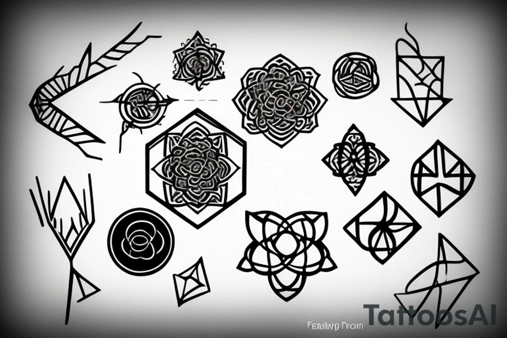minimalistic symbol of mindfulness and harmony tattoo idea