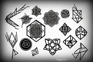 minimalistic symbol of mindfulness and harmony tattoo idea