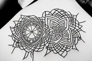 minimalistic symbol of mindfulness and harmony tattoo idea