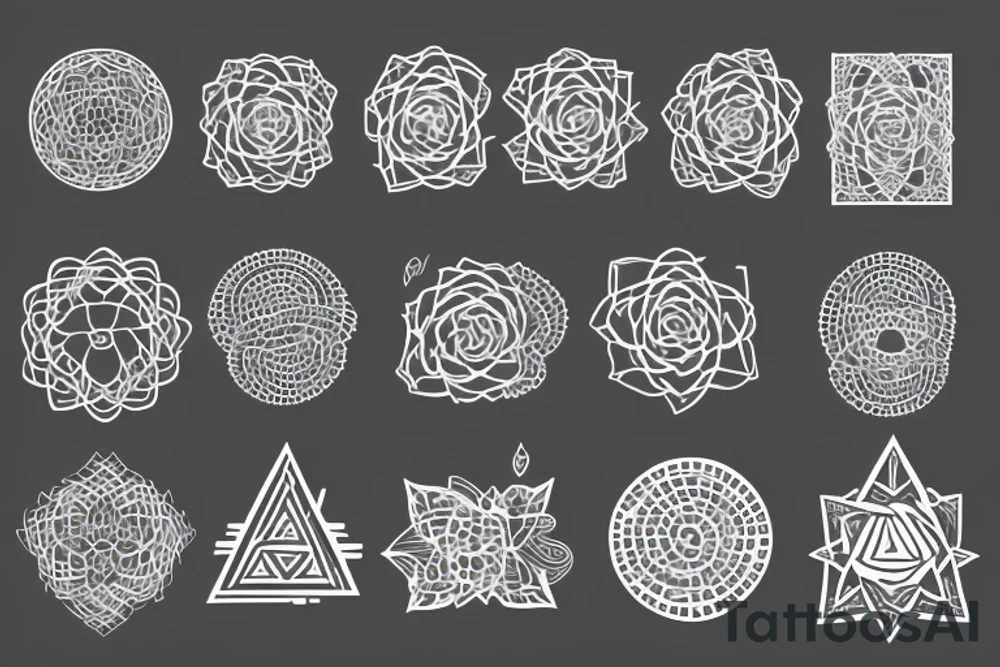 minimalistic symbol of mindfulness. tattoo idea