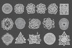 minimalistic symbol of mindfulness. tattoo idea