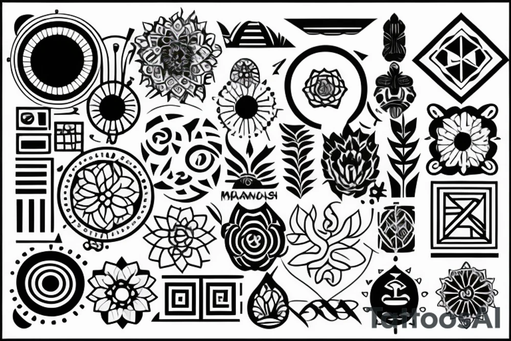 minimalistic symbol of mindfulness. tattoo idea