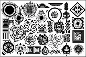 minimalistic symbol of mindfulness. tattoo idea