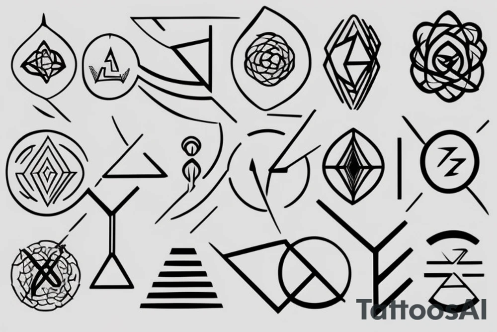 minimalistic symbol of mindfulness and earth. tattoo idea