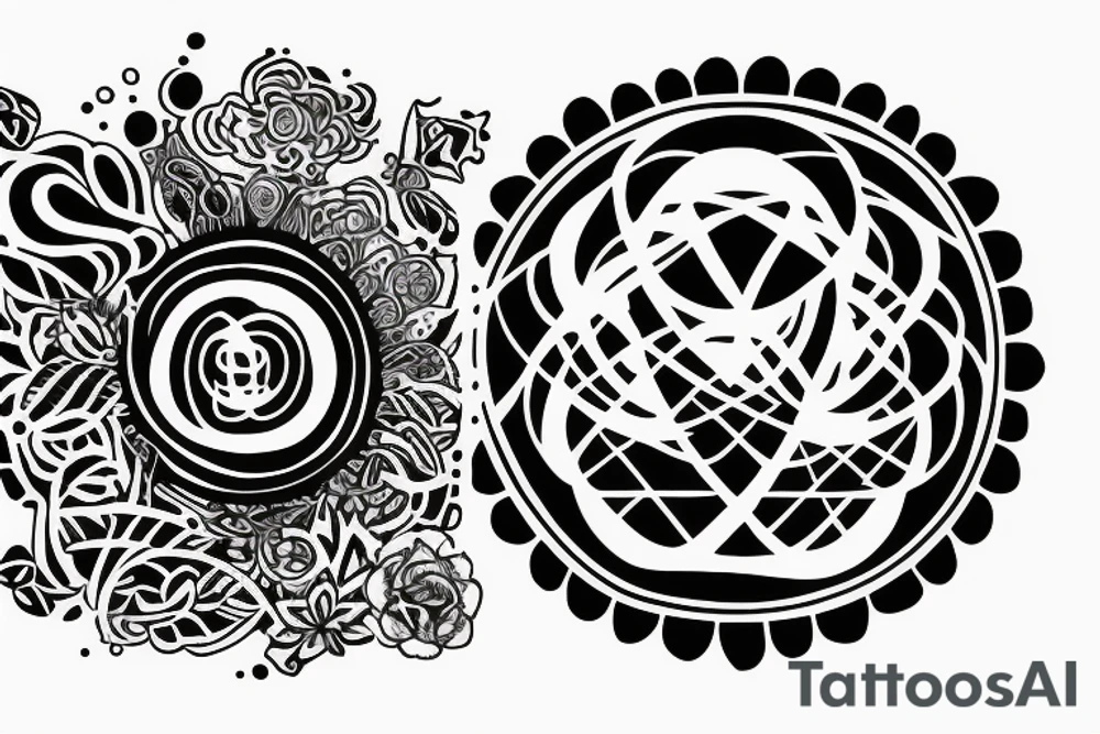 minimalistic symbol of mindfulness and earth. tattoo idea