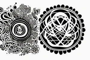 minimalistic symbol of mindfulness and earth. tattoo idea