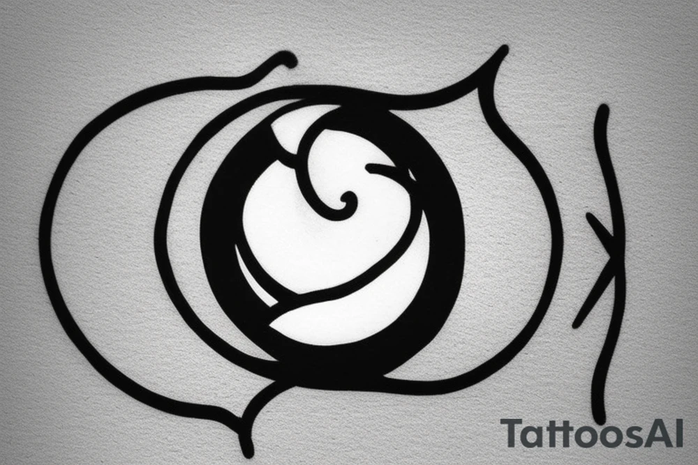 minimalistic symbol of mindfulness and earth. tattoo idea