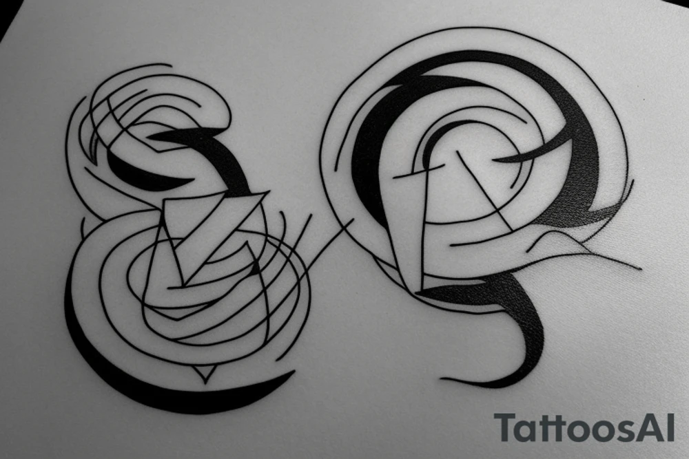 minimalistic symbol of mindfulness and earth. tattoo idea