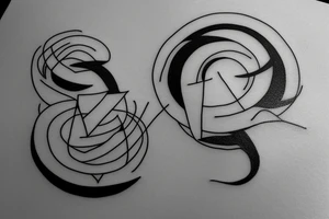 minimalistic symbol of mindfulness and earth. tattoo idea