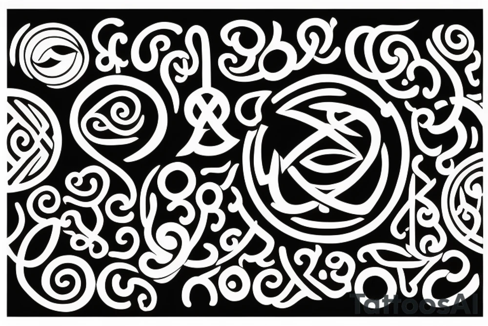 minimalistic symbol of mindfulness and harmony in life. tattoo idea