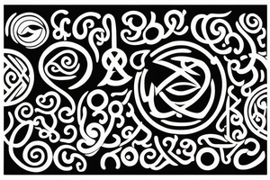 minimalistic symbol of mindfulness and harmony in life. tattoo idea