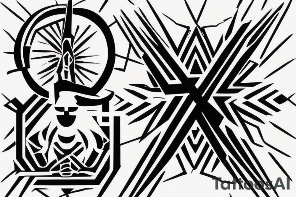minimalistic symbol of mindfulness and harmony in life. tattoo idea