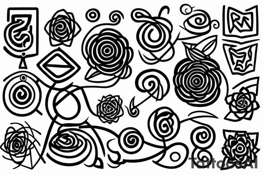 Small minimalistic symbol of mindfulness and harmony in life. tattoo idea