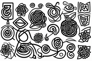 Small minimalistic symbol of mindfulness and harmony in life. tattoo idea