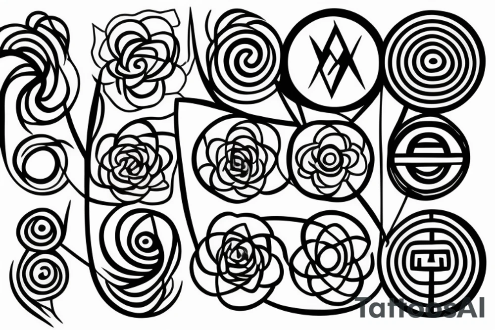 Small minimalistic symbol of mindfulness and harmony in life. tattoo idea
