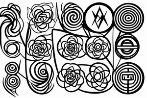 Small minimalistic symbol of mindfulness and harmony in life. tattoo idea